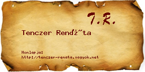 Tenczer Renáta névjegykártya