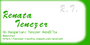 renata tenczer business card